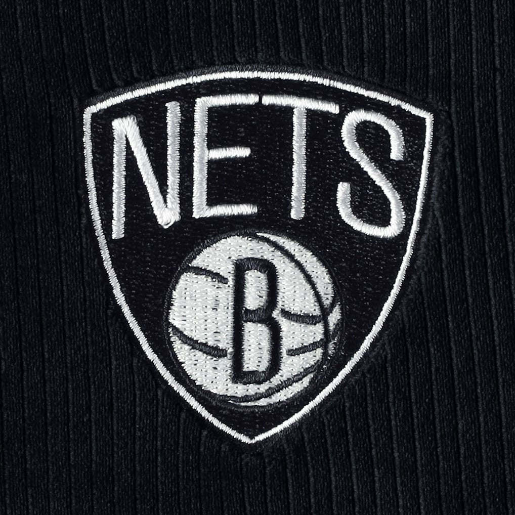 Black Brooklyn Nets Touch Women's End Line Velour Pullover Hoodie | NBA