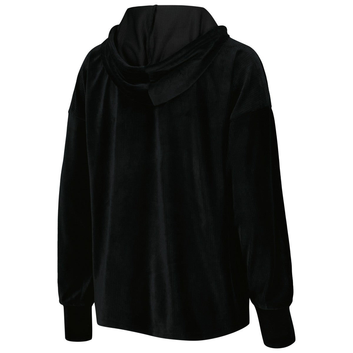 Black New York Knicks Touch Women's End Line Velour Pullover Hoodie | NBA