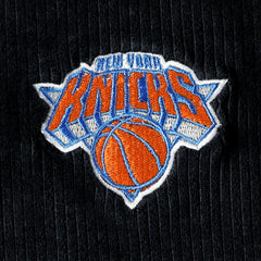 Black New York Knicks Touch Women's End Line Velour Pullover Hoodie | NBA
