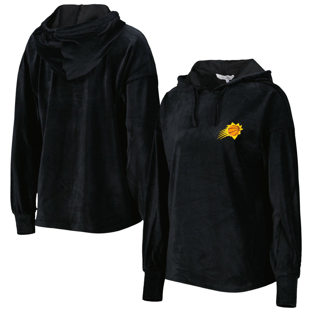 Black Phoenix Suns Touch Women's End Line Velour Pullover Hoodie | NBA