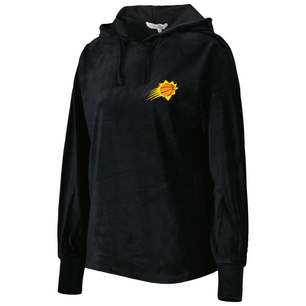 Black Phoenix Suns Touch Women's End Line Velour Pullover Hoodie | NBA