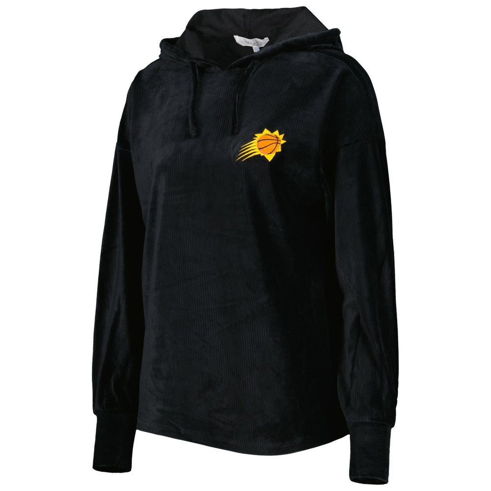 Black Phoenix Suns Touch Women's End Line Velour Pullover Hoodie | NBA