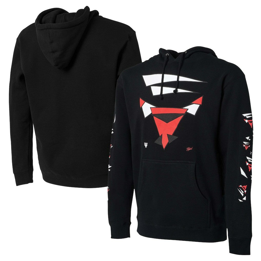 Black Chicago Bulls NBA x Naturel No Caller ID Pullover Hoodie | NBA