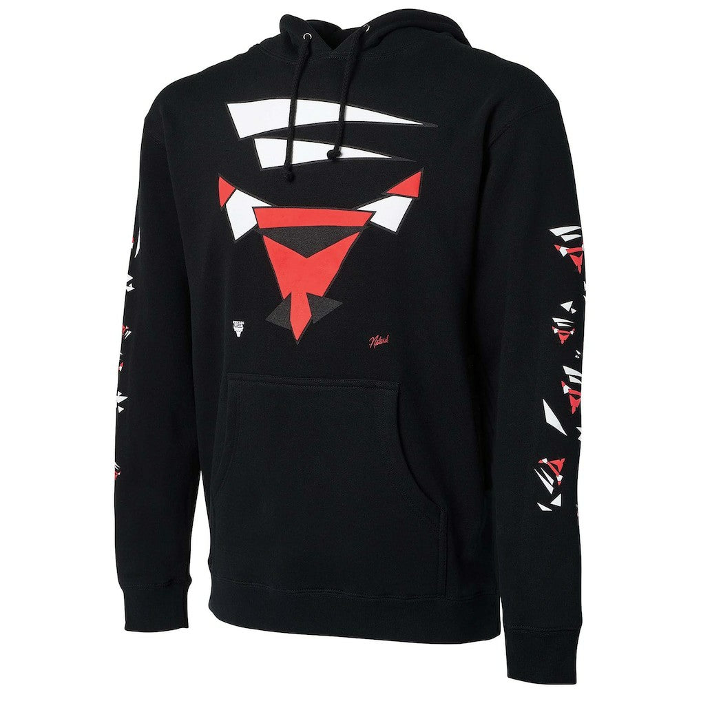 Black Chicago Bulls NBA x Naturel No Caller ID Pullover Hoodie | NBA