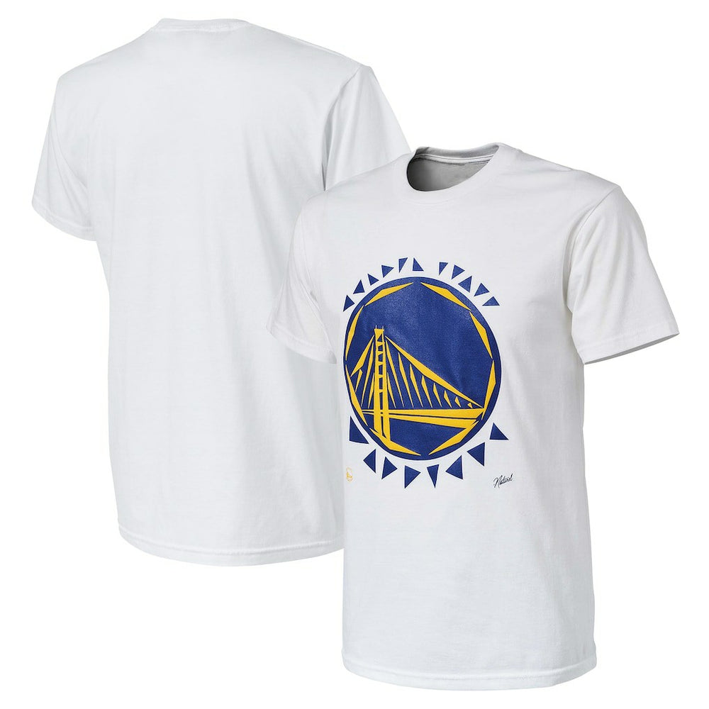 White Golden State Warriors NBA x Naturel No Caller ID T-Shirt sale | NBA