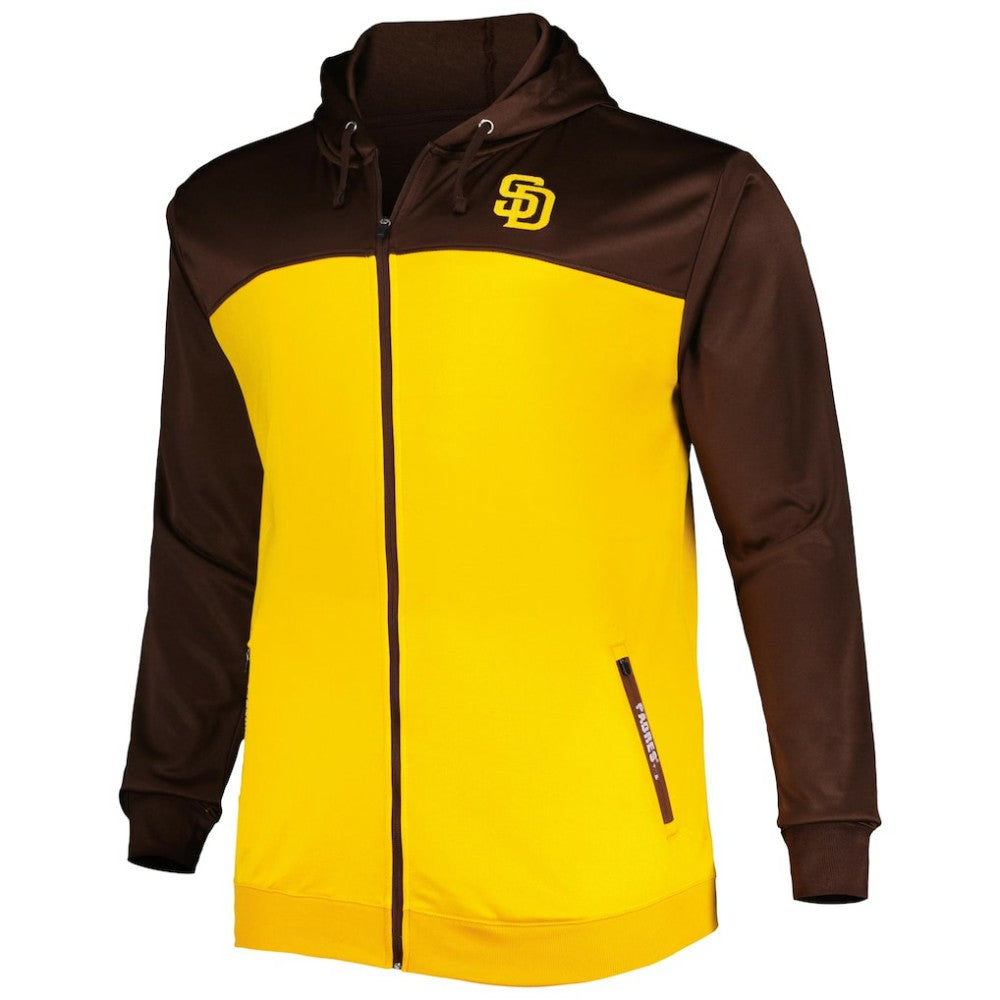 San Diego Padres Big & Tall Yoke Full-Zip Hoodie - MLB Hoodies