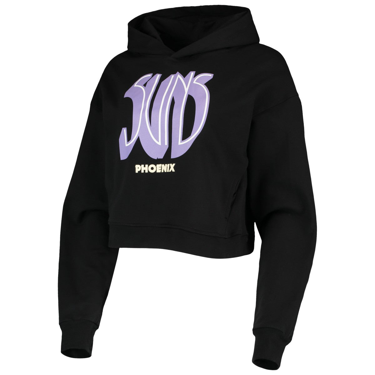 Black Phoenix Suns Lusso Women's Layla World Tour Cropped Pullover Hoodie | NBA
