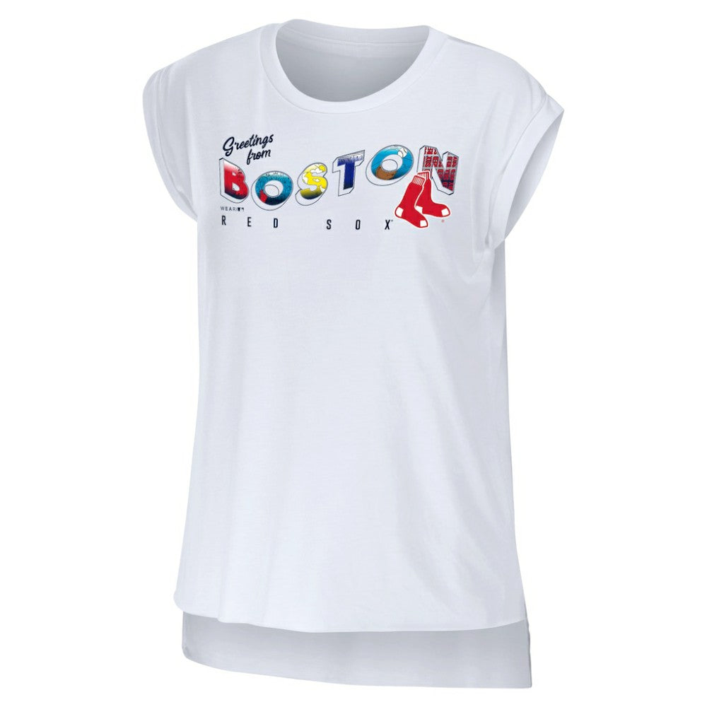 Boston Red Sox WEAR by Erin Andrews Women's Greetings From T-Shirt - MLB T-shirts