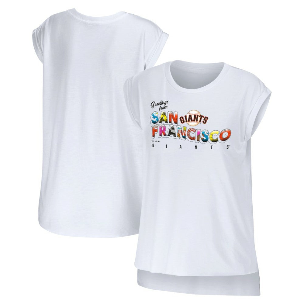 San Francisco Giants WEAR by Erin Andrews Women's Greetings From T-Shirt - MLB T-shirts