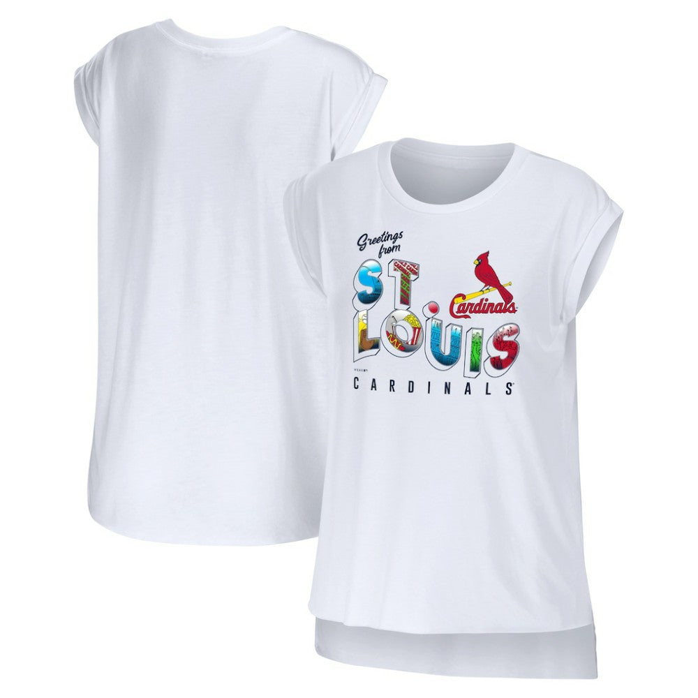 St. Louis Cardinals WEAR by Erin Andrews Women's Greetings From T-Shirt - MLB T-shirts