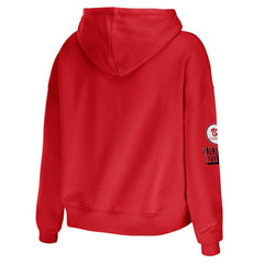 Washington Nationals WEAR by Erin Andrews Women's Modest Patches Cropped Pullover Hoodie - MLB Hoodies