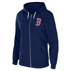 Boston Red Sox WEAR by Erin Andrews Women's Sponge Fleece Full-Zip Hoodie - MLB Hoodies