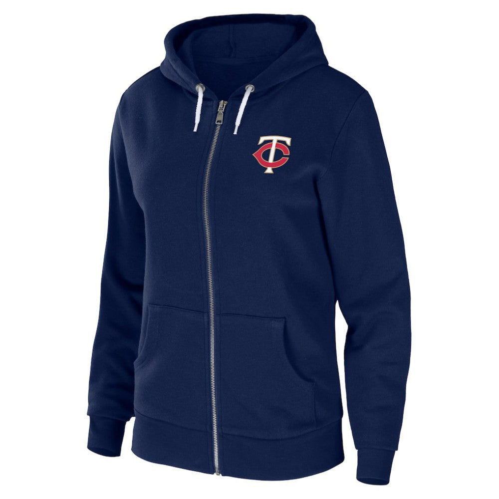 Minnesota Twins WEAR by Erin Andrews Women's Sponge Fleece Full-Zip Hoodie - MLB Hoodies