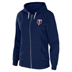 Minnesota Twins WEAR by Erin Andrews Women's Sponge Fleece Full-Zip Hoodie - MLB Hoodies