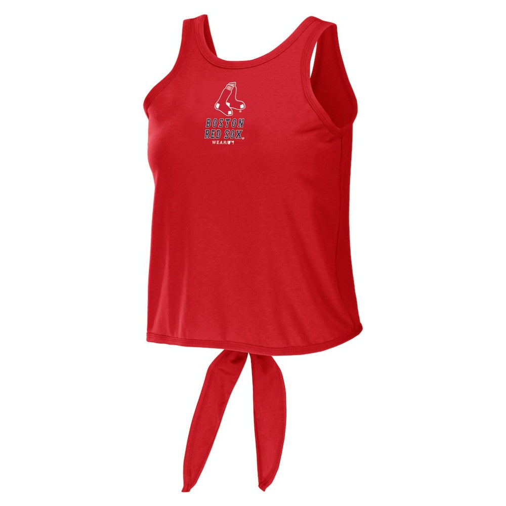 Boston Red Sox WEAR by Erin Andrews Women's Open Back Twist Tie Tank Top - MLB Tanks