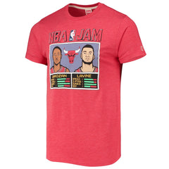 Heathered Red DeMar DeRozan/Zach LaVine Chicago Bulls Homage NBA Jam Tri-Blend T-Shirt sale | NBA