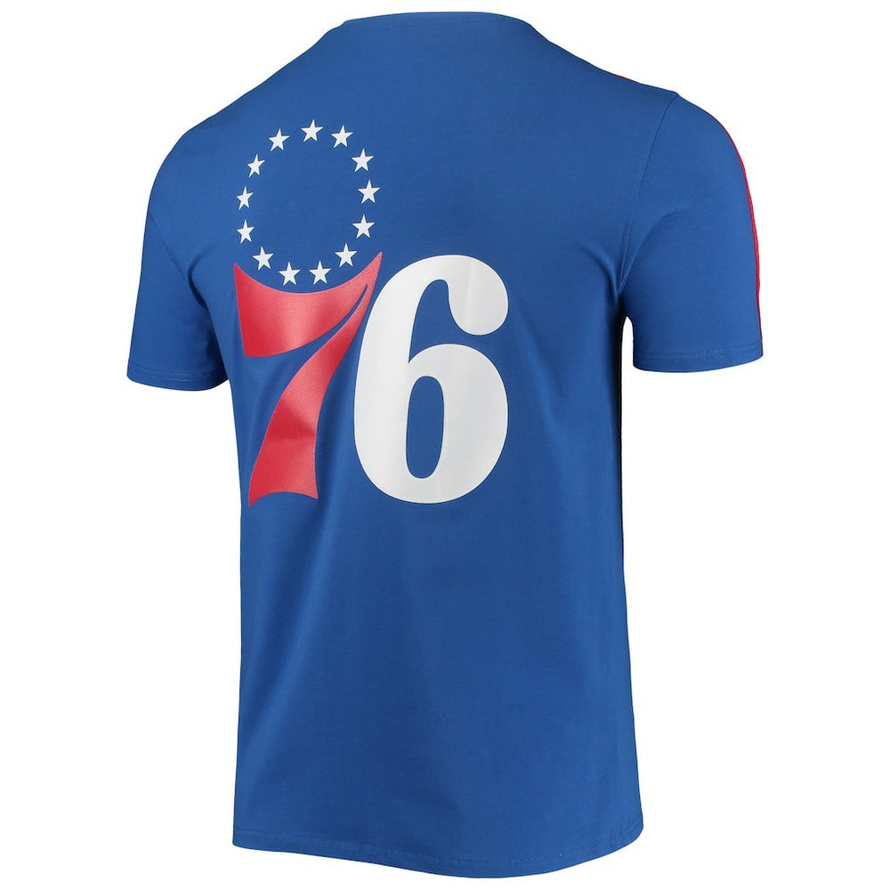 Royal/Red Philadelphia 76ers Pro Standard Men's Mesh Capsule Taping T-Shirt | NBA