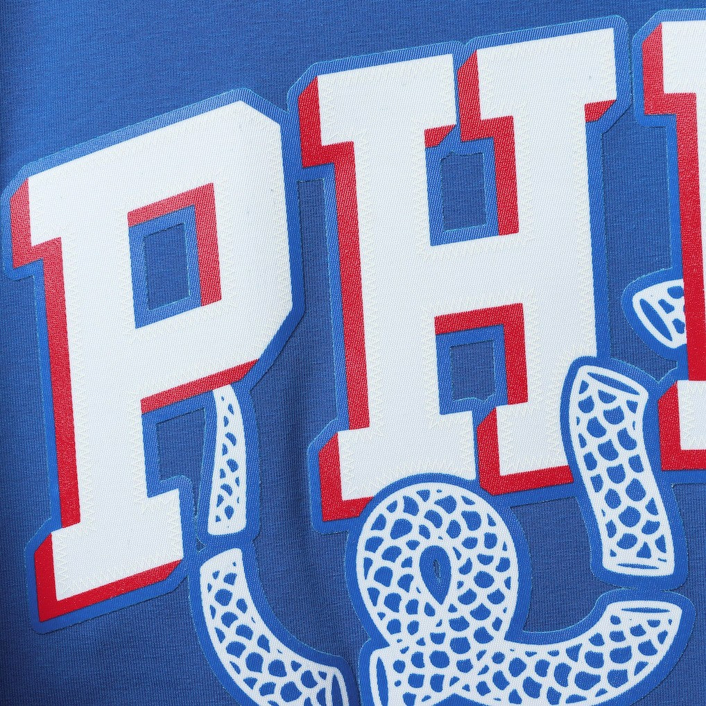 Royal/Red Philadelphia 76ers Pro Standard Men's Mesh Capsule Taping T-Shirt | NBA