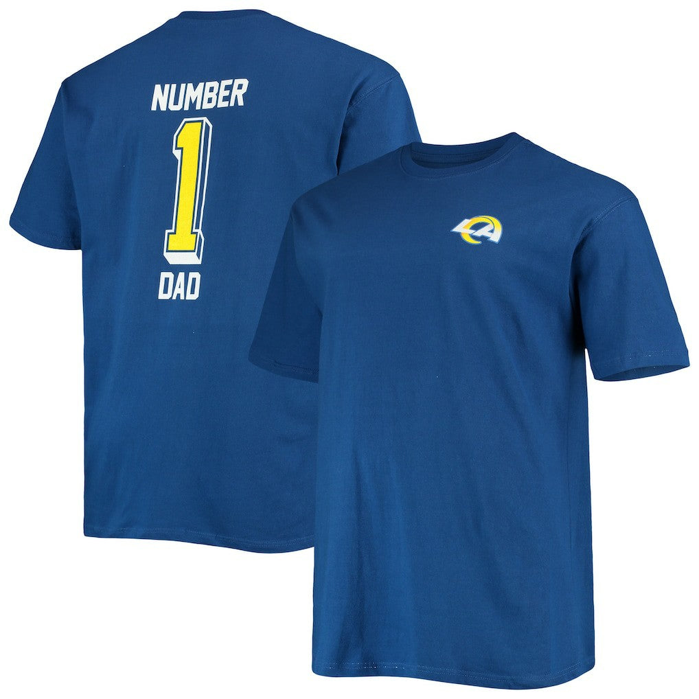 Los Angeles Rams Big & Tall #1 Dad 2-Hit T-Shirt | NFL US