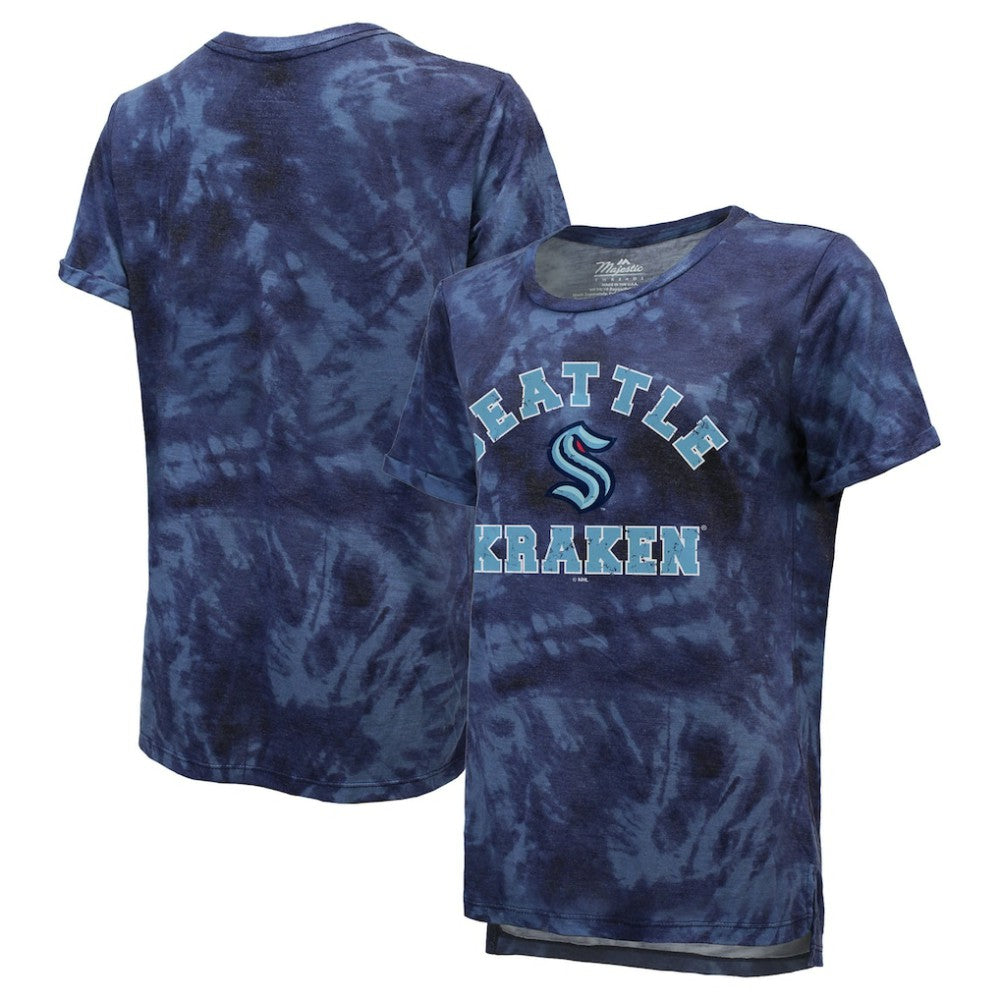 Seattle Kraken Majestic Threads Women's Boyfriend Tie-Dye T-Shirt -  NHL T-shirts