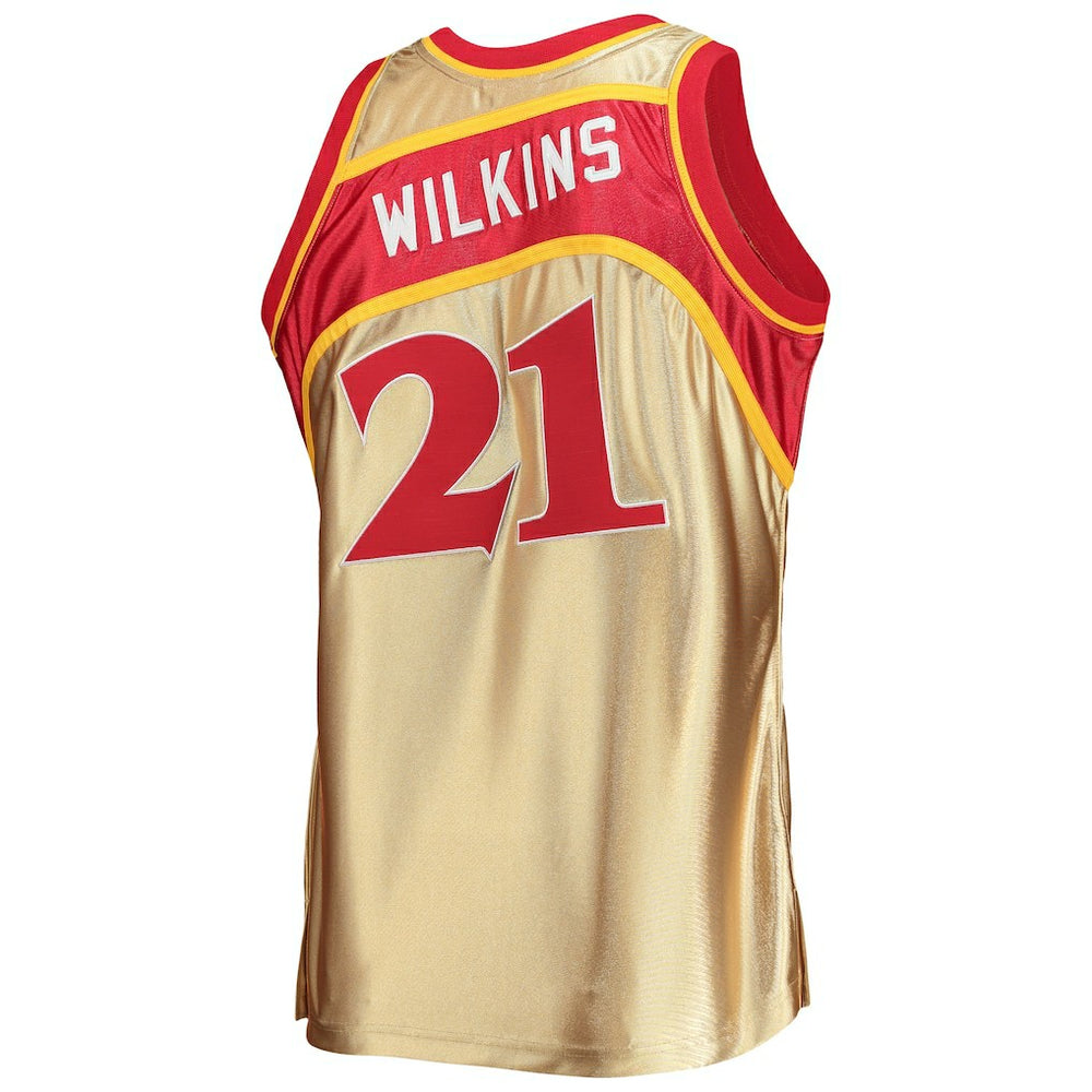 Gold Dominique Wilkins Atlanta Hawks 75th Anniversary 1986/87 Hardwood Classics Swingman Jersey | NBA