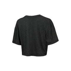 Charcoal Brooklyn Nets Majestic Threads Women's Bank Shot Cropped T-Shirt | NBA