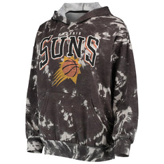 Black Phoenix Suns Majestic Threads Women's Burble Tie-Dye Tri-Blend Pullover Hoodie | NBA