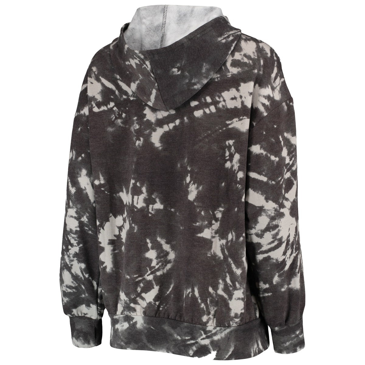 Black Phoenix Suns Majestic Threads Women's Burble Tie-Dye Tri-Blend Pullover Hoodie | NBA