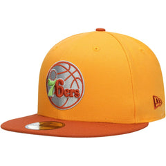 Gold/Rust Philadelphia 76ers 59FIFTY Fitted Hat | NBA
