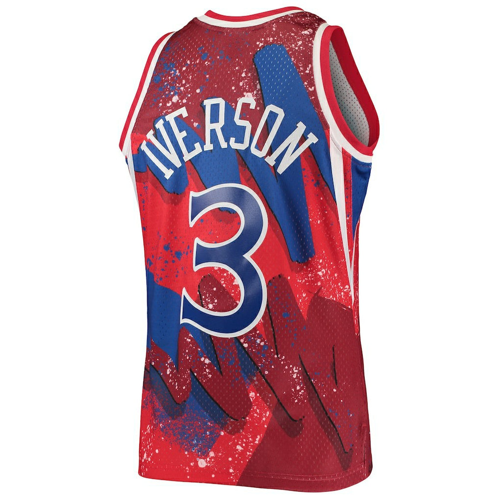 Red Allen Iverson Philadelphia 76ers Hardwood Classics 1996/97 Hyper Hoops Swingman Jersey | NBA
