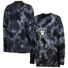 Las Vegas Raiders MSX by Michael Strahan Women's Bailey Tie-Dye Pullover Sweatshirt | NFL New