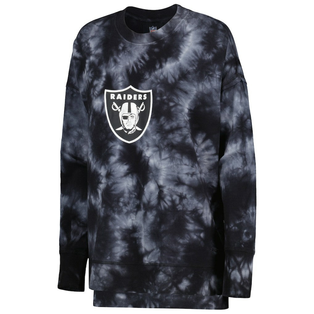 Las Vegas Raiders MSX by Michael Strahan Women's Bailey Tie-Dye Pullover Sweatshirt | NFL New