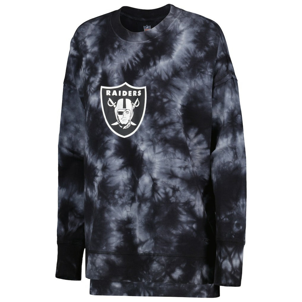 Las Vegas Raiders MSX by Michael Strahan Women's Bailey Tie-Dye Pullover Sweatshirt | NFL New