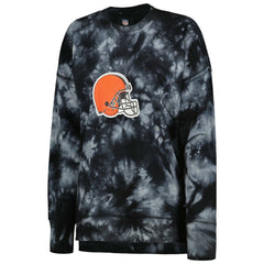 Cleveland Browns MSX by Michael Strahan Women's Bailey Tie-Dye Tri-Blend Pullover Sweatshirt | NFL Hot