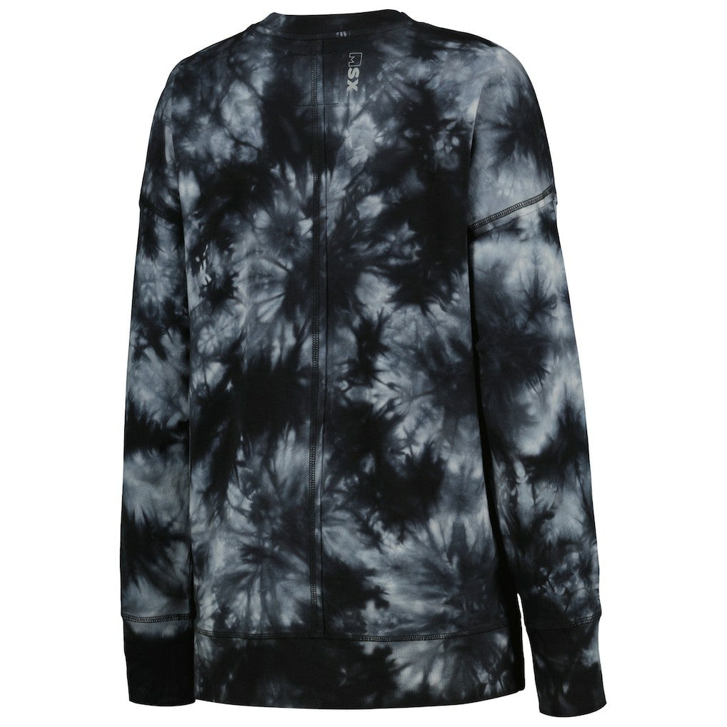 Cleveland Browns MSX by Michael Strahan Women's Bailey Tie-Dye Tri-Blend Pullover Sweatshirt | NFL Hot