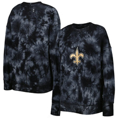 New Orleans Saints MSX by Michael Strahan Women's Bailey Tie-Dye Tri-Blend Pullover Sweatshirt | NFL US