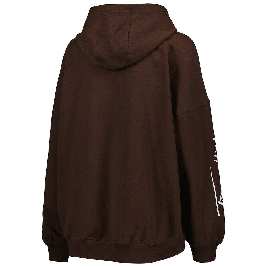 Cleveland Browns Tommy Hilfiger Women's Becca Drop Shoulder Pullover Hoodie | NFL Discount