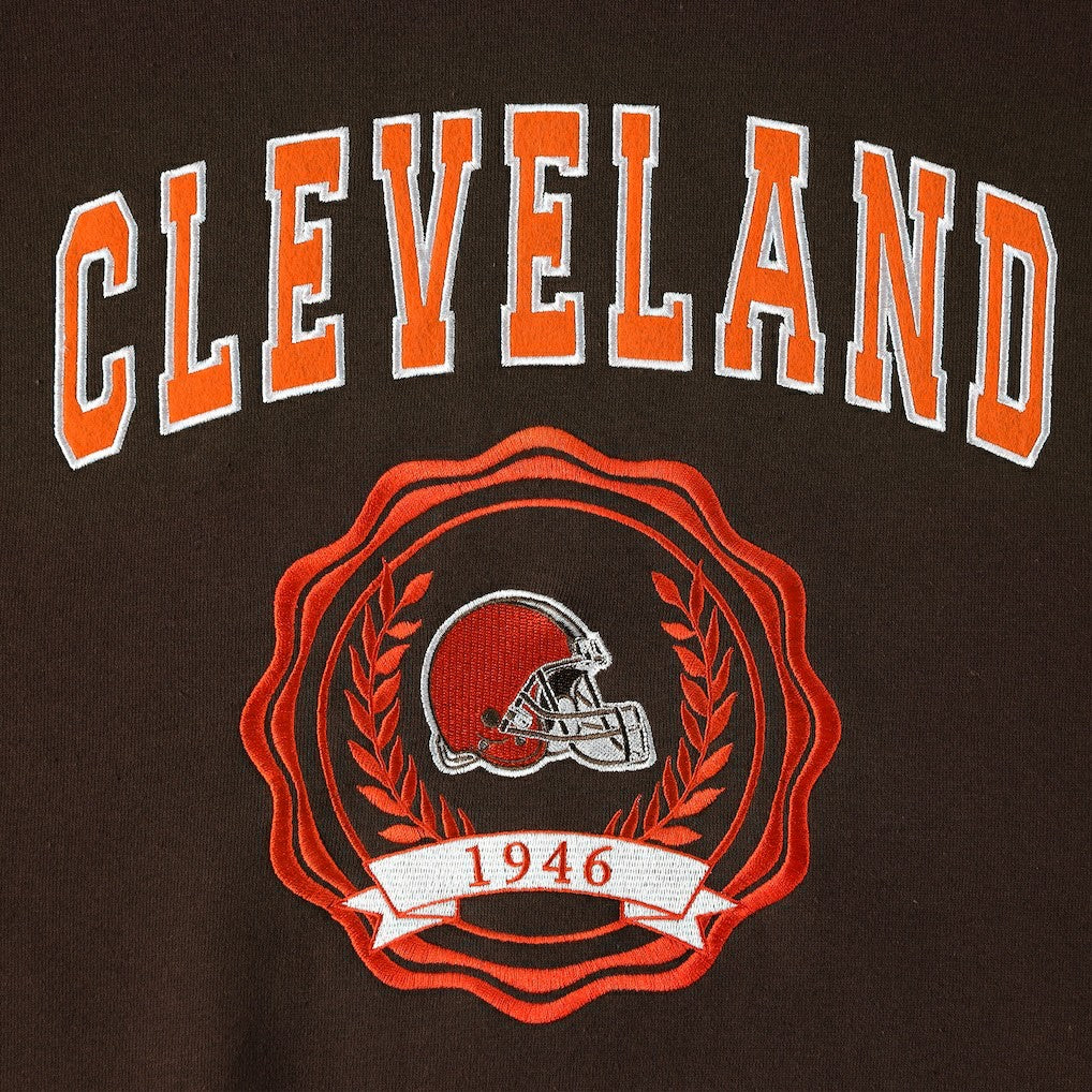 Cleveland Browns Tommy Hilfiger Women's Becca Drop Shoulder Pullover Hoodie | NFL Discount