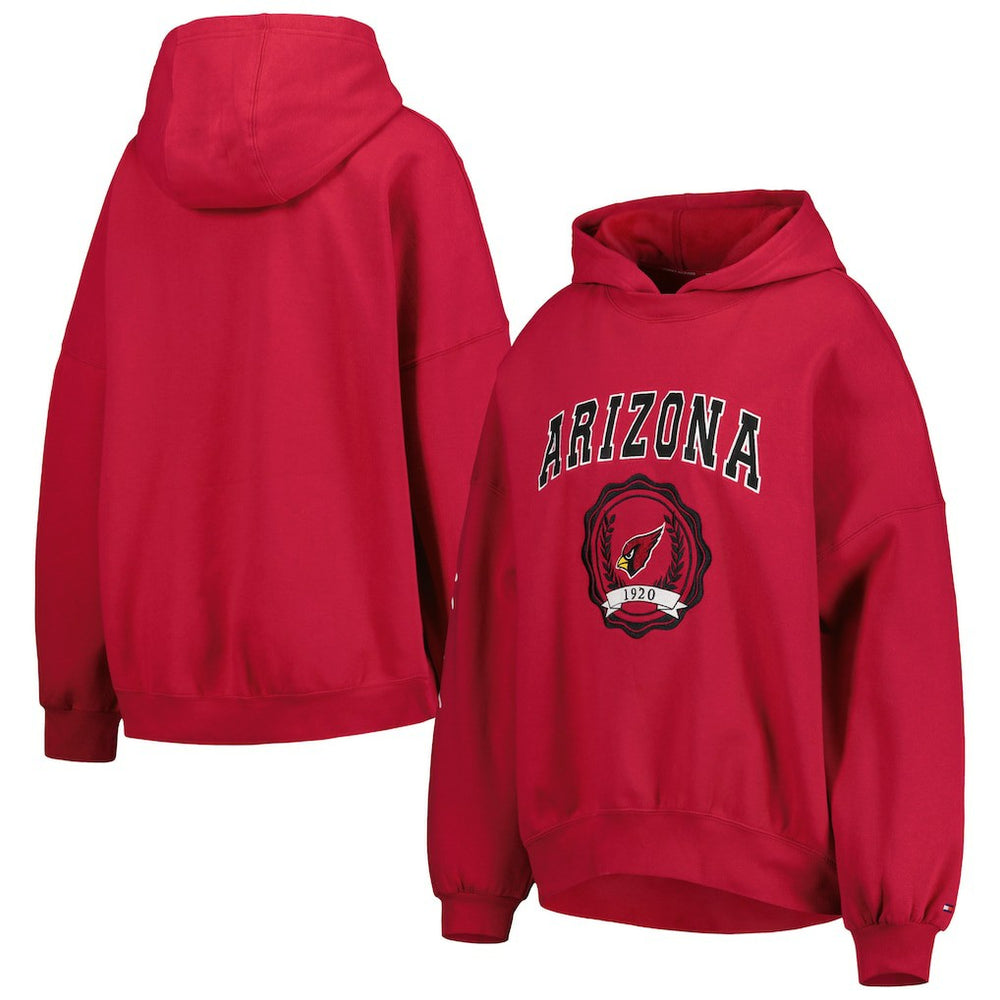 Arizona Cardinals Tommy Hilfiger Women's Becca Drop Shoulder Pullover Hoodie | NFL Online