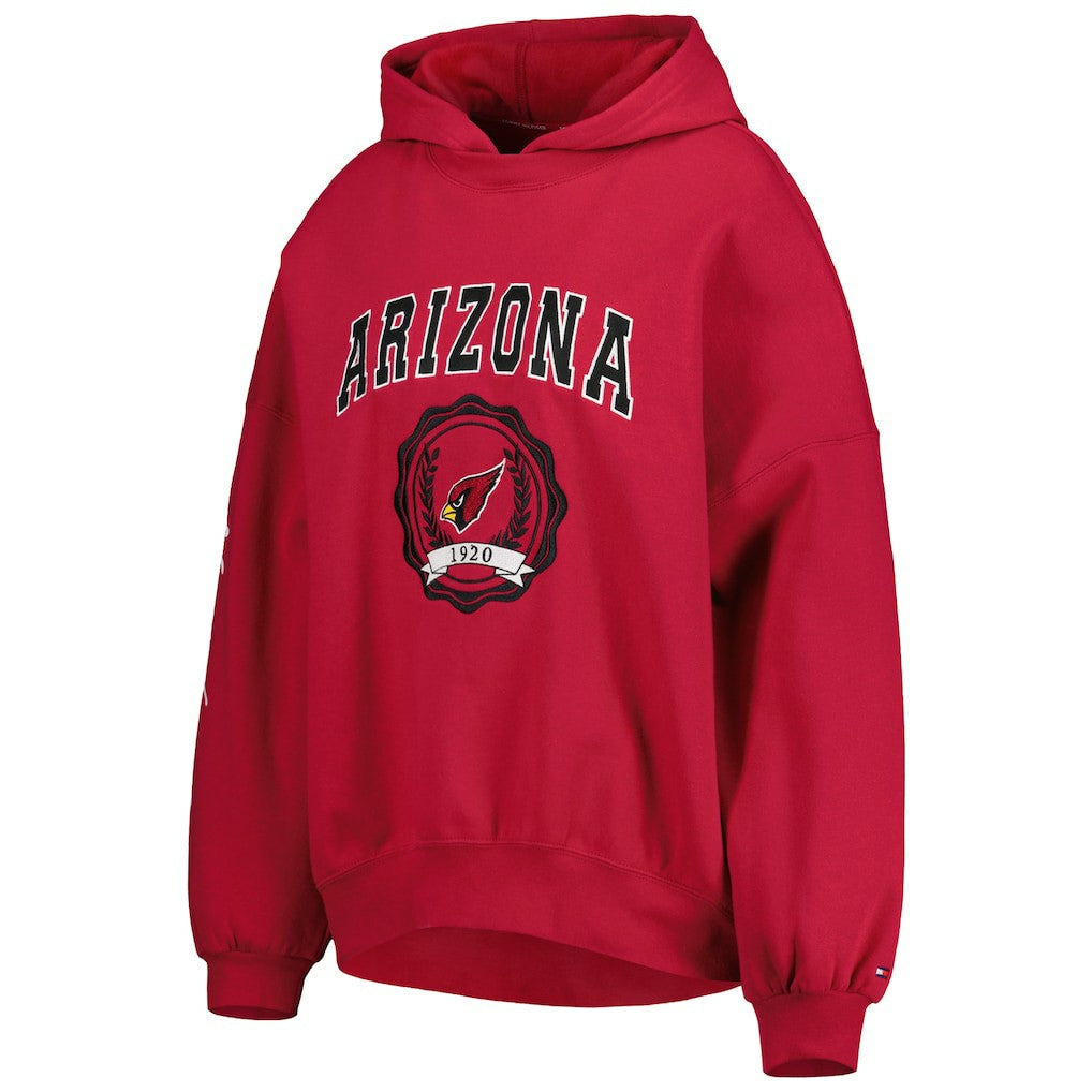Arizona Cardinals Tommy Hilfiger Women's Becca Drop Shoulder Pullover Hoodie | NFL Online