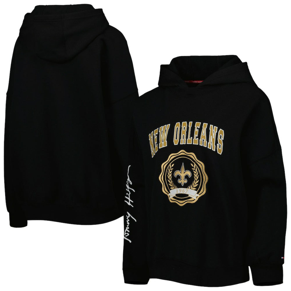 New Orleans Saints Tommy Hilfiger Women's Becca Drop Shoulder Pullover Hoodie | NFL Hot