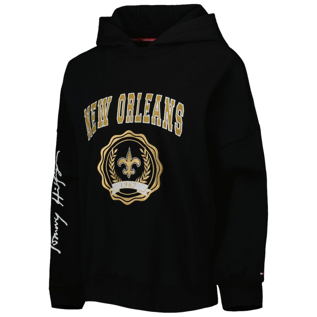 New Orleans Saints Tommy Hilfiger Women's Becca Drop Shoulder Pullover Hoodie | NFL Hot