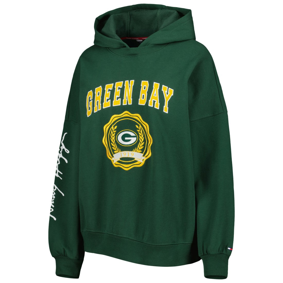 Green Bay Packers Tommy Hilfiger Women's Becca Drop Shoulder Pullover Hoodie | NFL Hot