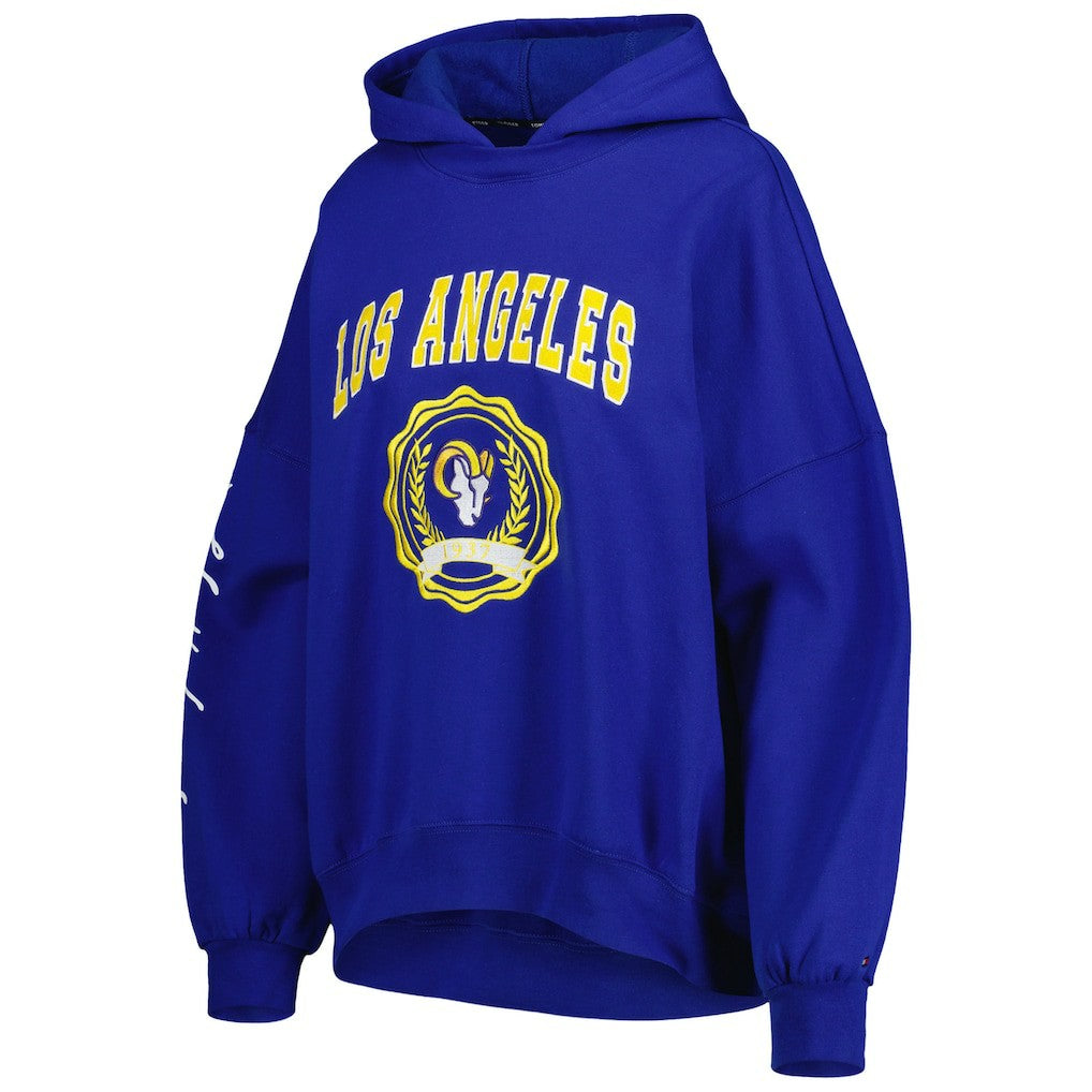 Los Angeles Rams Tommy Hilfiger Women's Becca Drop Shoulder Pullover Hoodie | NFL Discount