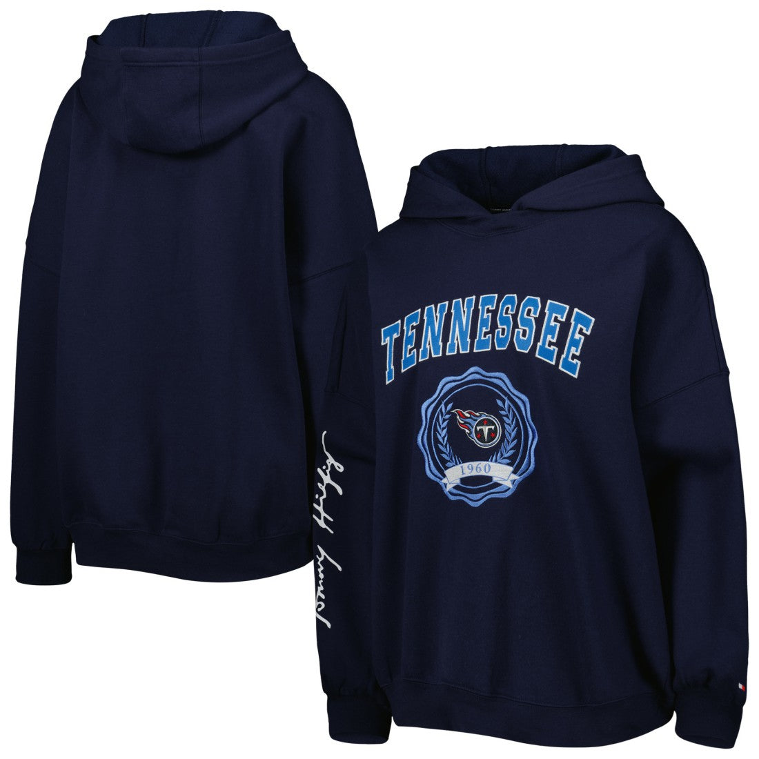 Tennessee Titans Tommy Hilfiger Women's Becca Drop Shoulder Pullover Hoodie | NFL Near me