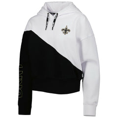 New Orleans Saints DKNY Sport Women's Bobbi Color Blocked Pullover Hoodie | NFL On sale