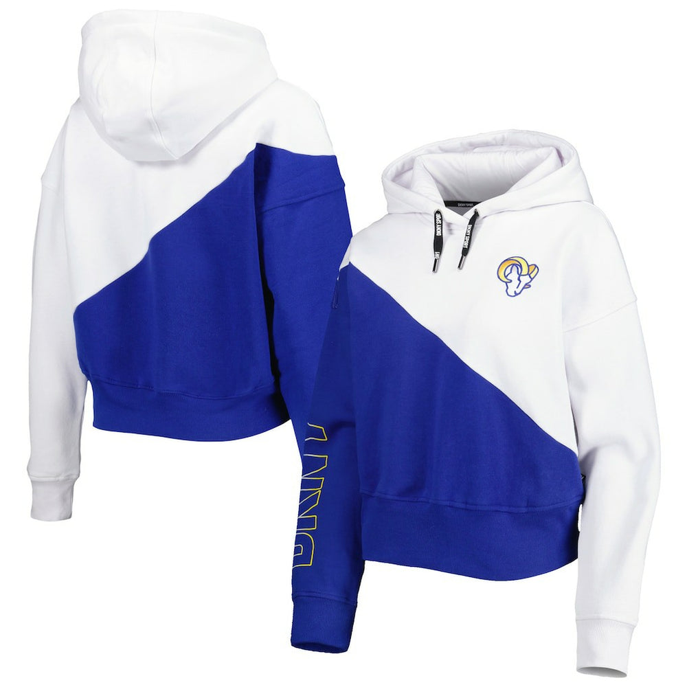 Los Angeles Rams DKNY Sport Women's Bobbi Color Blocked Pullover Hoodie | NFL Near me