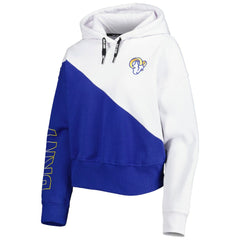 Los Angeles Rams DKNY Sport Women's Bobbi Color Blocked Pullover Hoodie | NFL Near me
