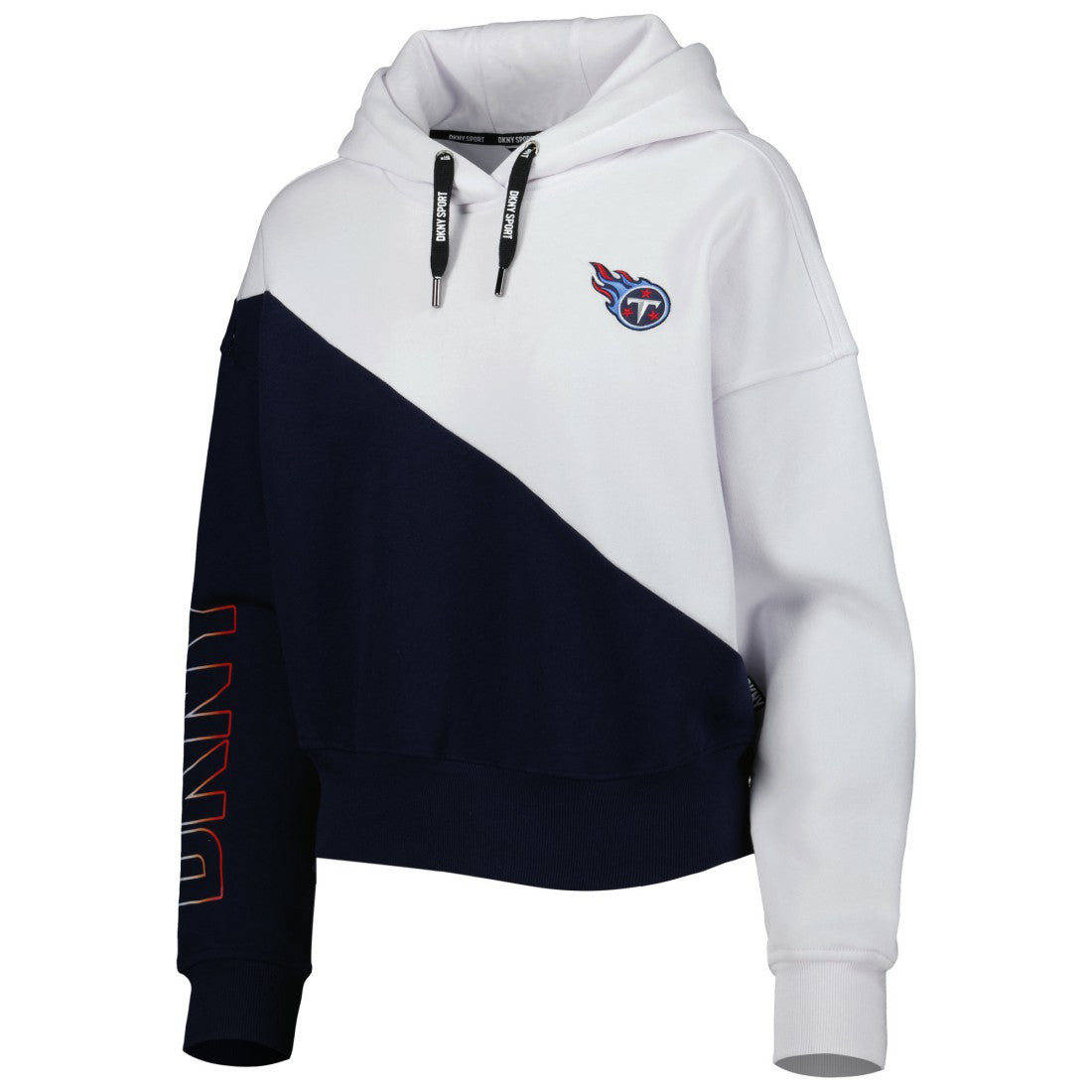 Tennessee Titans DKNY Sport Women's Bobbi Color Blocked Pullover Hoodie | NFL Outlet