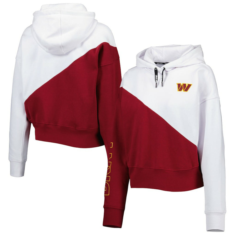 Washington Commanders DKNY Sport Women's Bobbi Color Blocked Pullover Hoodie | NFL Outlet